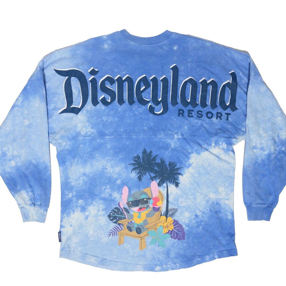 Disneyland Resort Lilo & Stitch Summer Spirit Jersey Blue Tie-Dye Adult Size M